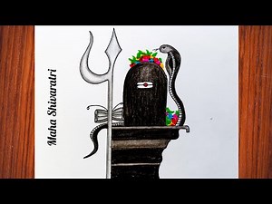 How to draw maha Shivaratri drawing/ shivling easy with pencil/ lord shiva ji drawing/ drawtutorial