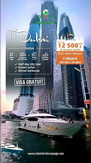 ✨ Fly to Dubai with L’Atelier du Voyage! 🇦🇪