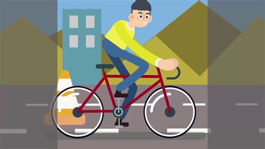 Riding bike animation practice using AE (Assets  also by myself)