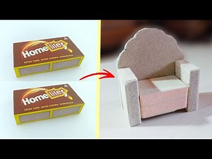 Mini Foam Chair Making | Easy DIY Miniature Sofa Craft | Best Out of Waste Idea
