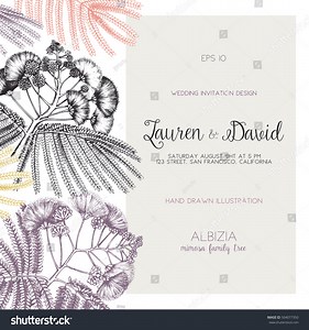Wedding Card Invitation Design Template Vector: vector de stock (libre de regalías) 504077350 | Shutterstock