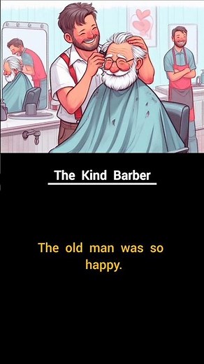 The Kind Barber | Short Moral Story in Easy English for Kids & Beginners |