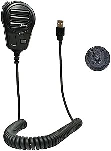 USB-A Microphone, Mic PTT and Two Programmable Key for American Truck Simulator, PC, Laptop, PC Game w/Microphone Holder and Programming Software (No Speaker Version)