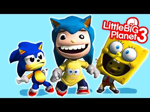 Spongebob & Sonic Fusion Costume DLC - LittleBigPlanet 3 | EpicLBPTime