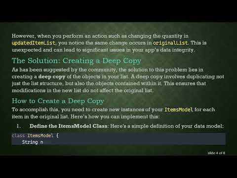 How to Create a Deep Copy of a List in Flutter and Manage State Effectively