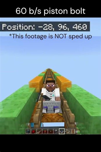 1100 Blocks On A 60 b/s Bedrock Piston Bolt!