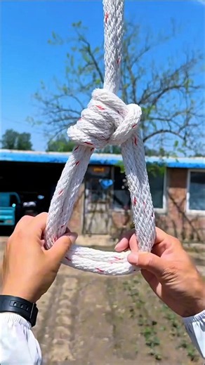 A secure double loop knot tying method. 💯 #knottying #knowledge #knot