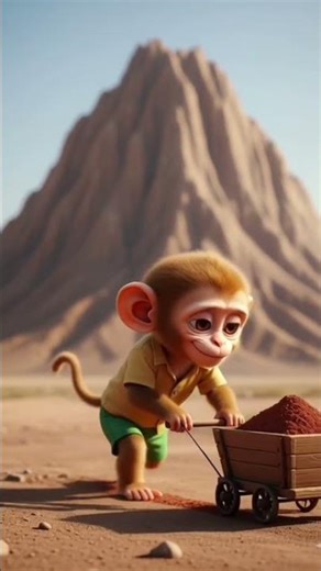 a monkey Emotional story his hardwork for success
