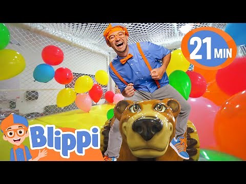 Play with Blippi at Kids Time Indoor Playground! | Moving and Learning with Blippi