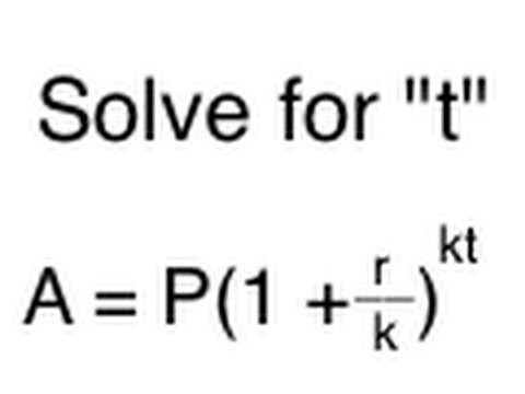 Compound Interest: Solve for "t"