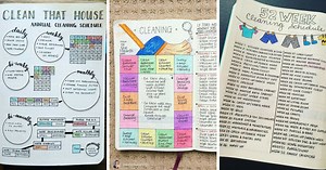 25 Bullet Journal Cleaning Schedule Spreads {to turn you into a domestic goddess!}