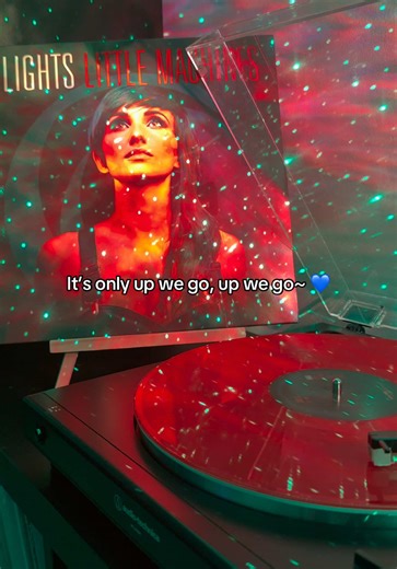 Lights - “Up We Go” from the album «Little Machines» (2014) 💙 lyrics played on the orange vinyl // ##recordcollection##vinyltok##lights##littlemachines##nostalgia@@Lights@@Warner Music Canada@@Universal Music