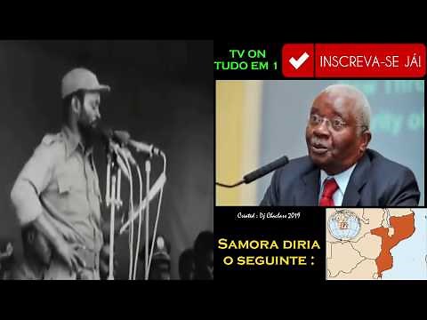 Samora Machel falando para guebuza
