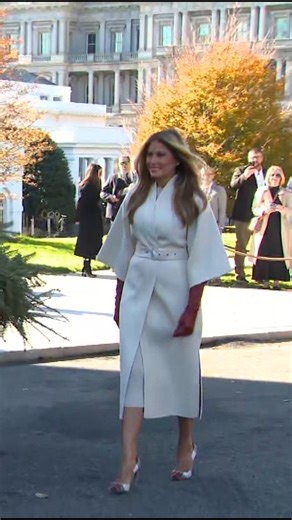 Melanie Trump welcomes White House Christmas tree