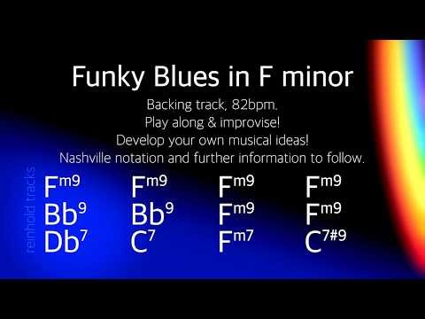 Funky Blues, backing track, extended 12-bar blues chords with a cool groove!