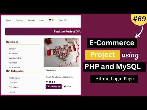 E-Commerce Website Project Using PHP & MySQL |Admin & User Panel| Admin Login Structure - 69