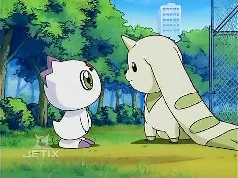 Terriermon And Calumon Strike A Pose - Digimon Tamers