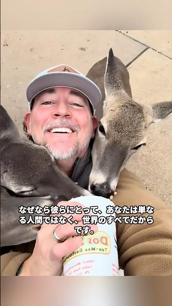 【涙腺崩壊】大好きな人間にハグをする野生動物たち…その優しさに心が溶ける感動の瞬間🥺❤️