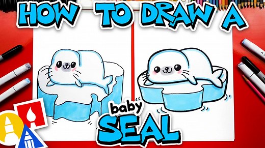 How To Draw A Baby Seal Cartoon - Art For Kids Hub -