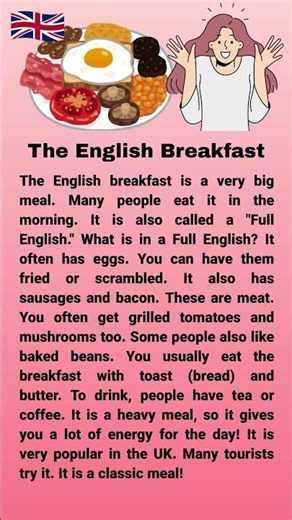 What is English Breakfast 🇬🇧☕️🥪 Easy English Lesson for Beginners (A1-A2)
