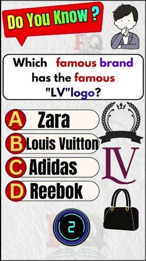 Which Famous Brand Has the 'LV' Logo? 👜😱 | GK Quiz Challenge!