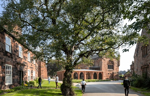Carlisle Cathedral Grade I listed Fratry. Gothic-inspired