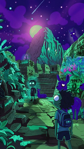 ALIEN 🌒 on Instagram: "👽🇵🇪 Machu Picchu They all looked at me… like they’d been waiting for me. ✏️ Illustration : @rmh_alien Track name : KUDDSECRET ❤️‍🔥 By @k.u.d.d ✏️ Graffitis : @rmh_umbra #dreamscape #machupichu #mysticalart #spiritual #alien #rmhcrew #digitalgraffiti"