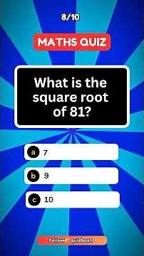 Math Quiz - 10/10 and you’re a maths legend!