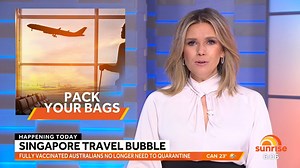 The long-awaited travel bubble between Australia and Singapore is finally ready for take off! The first quarantine-free flights between the two nations will land today ✈️ | Sunrise