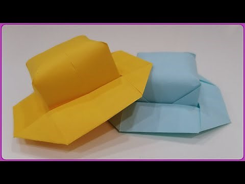 cómo hacer un Sombrero de papel paso a paso - papiroflexia