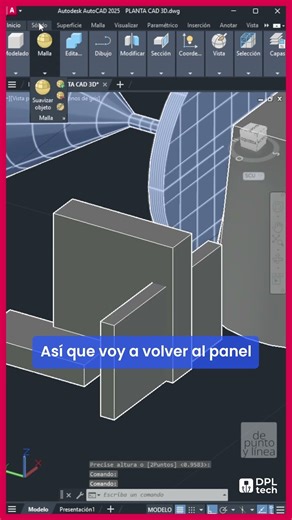 CAD 76 - How to Cut Geometries in AutoCAD 3D (Spanish) | Basic AutoCAD 76 Course