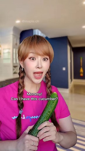 Why does she need a cucumber?🤭 . #mapleoh #comedy | Maple Oh