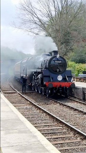 Exchanging the signal token at Arley on the Severn Valley Railway