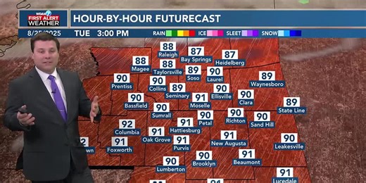 Tuesday will be cooler with lower humidity.
