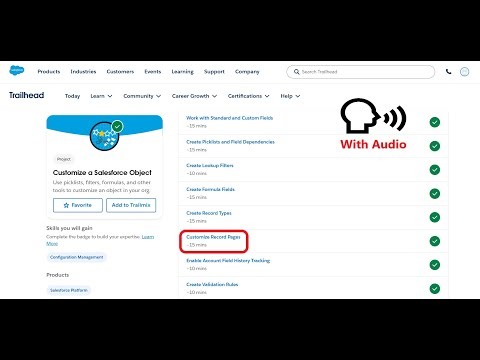 Customize Record Pages | Customize a Salesforce Object | Trailhead | Salesforce | Virtual Internship