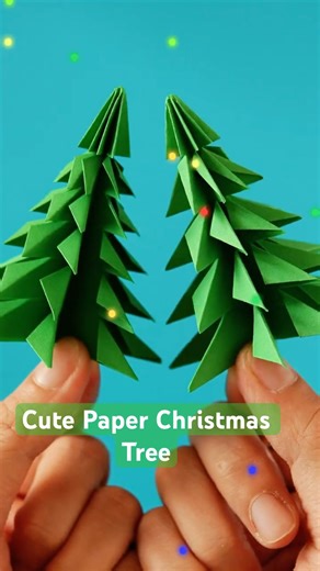 Make a mini Paper Christmas Tree. So cute. #shorts