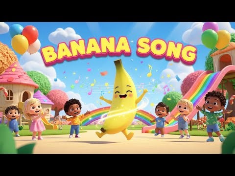 Banana Song 🍌 | Super Fun Kids Rhyme | 3D Cartoon Animation