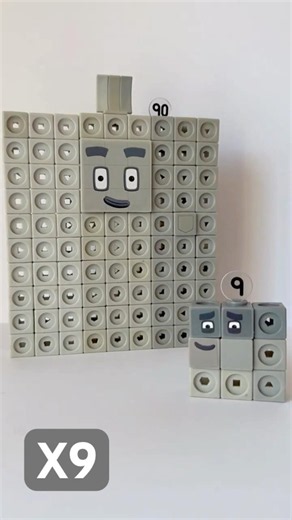 Numberblock 9 Times Table | Numberblock Mathlink Cubes X9 Multiplication Table