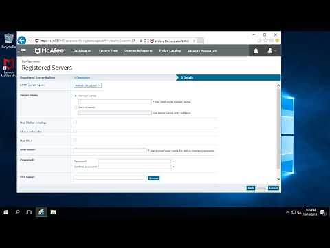 Registering LDAP server in Mcafee EPO