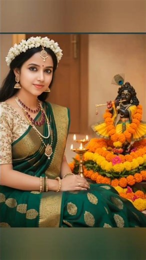 New best Radha Look🌼#trending #geminiaiphotoediting #iammeeta #radhalook