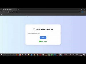 📧 Email Spam Detector | Real-Time Email Spam Detection Web App | TechnoHacks Capstone Project