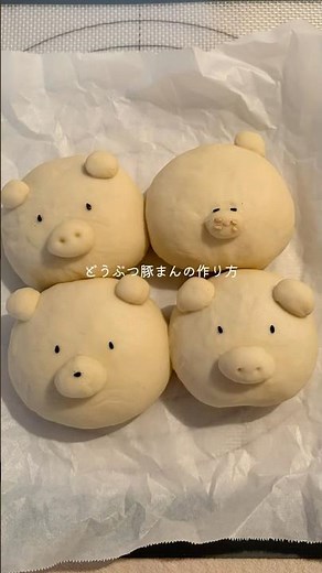 フライパンで簡単！どうぶつ豚まんの作り方🐷 #shorts#簡単レシピ#豚まん #料理 #おうち時間