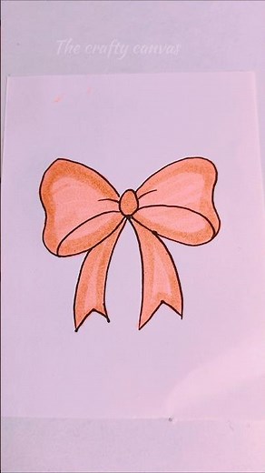 easy kids art | easy bow drawing step by step #shorts #art #drawing #youtubeshorts