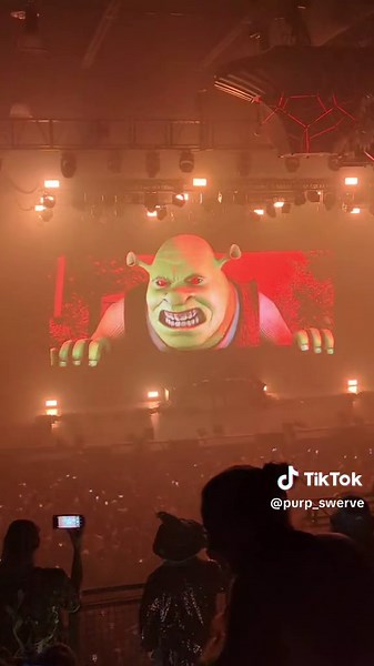 ✨Check out this insane Shrek light show from Excision's Nexus Tour! 🤯🎉 Who knew Shrek could rave this hard? This was absolutely wild! 💜🔥 #Excision #NexusTour #shrek #LightShow #EDM #Rave #lit #crazy #dubstep #rave