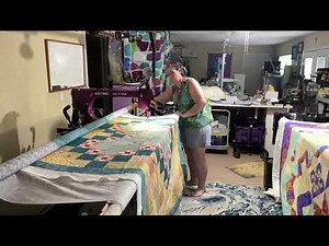 Free motion in Longarm quilting with a Nolting pro 24.