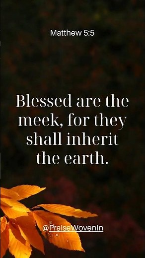 The Blessing of the Meek: A Key to True Inheritance