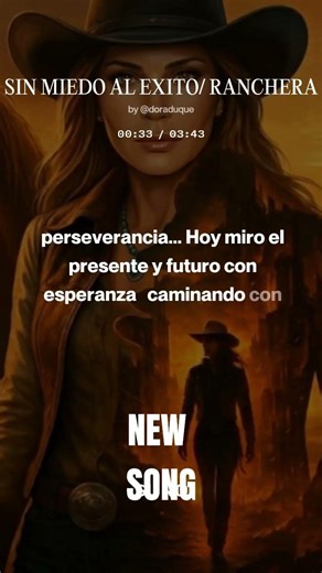 SIN MIEDO AL ÉXITO |RANCHERA ballad #doraduque #musica