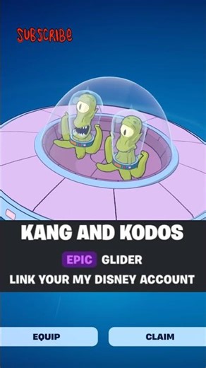 Kang and Kodos free hang glider in Fornite #gamingshorts