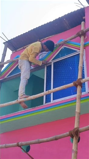 Pink colour #monitage #painting #viralvideo