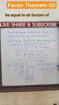Find p in Seconds! 🔥 Factor Theorem Trick